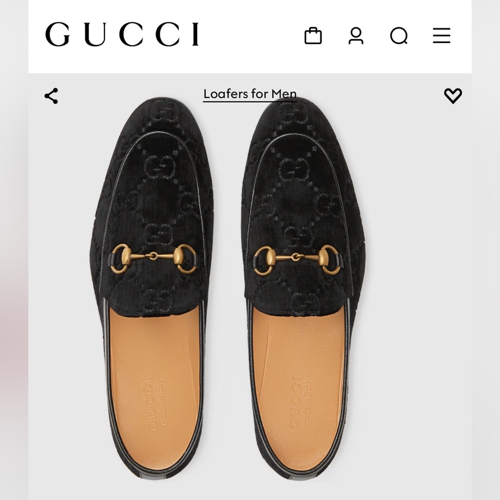 Gucci Jordaan GG Velvet Loafer